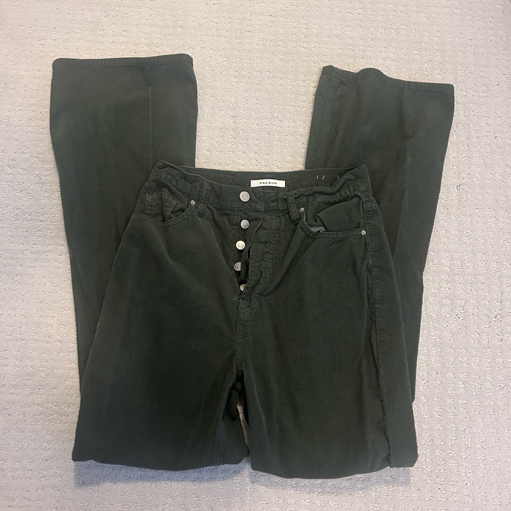PacSun Olive Green Corduroy Pants, Size 28/Women’s Medium